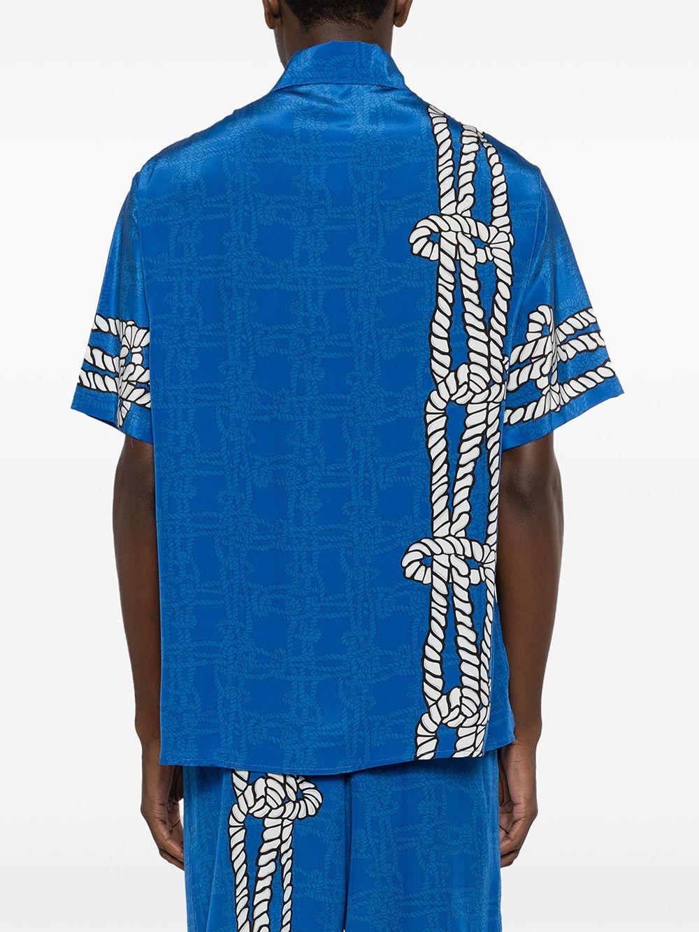 graphic-print silk shirt Product Image