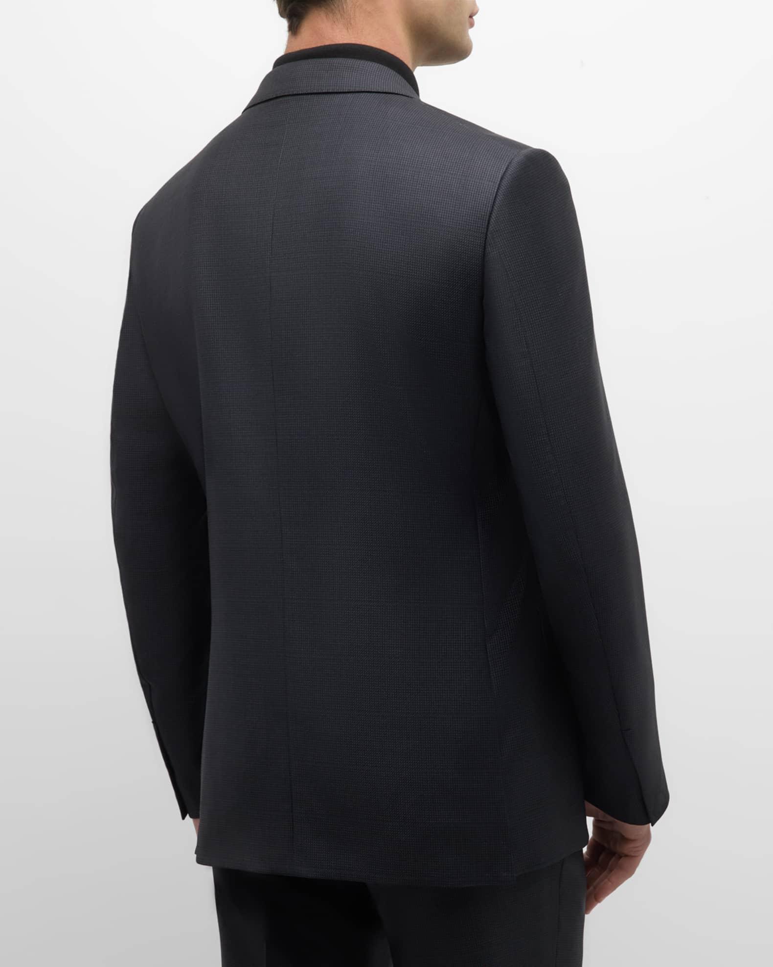 Men's Tonal Plaid Wool Suit Product Image