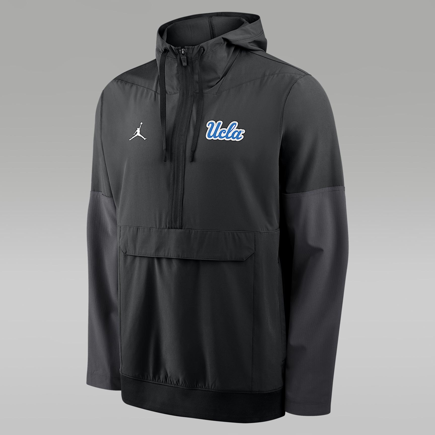 Mens UCLA Anorak Jordan Brand College 1/2-Zip Hooded Jacket | 0JAT166NUCL-PTU Product Image