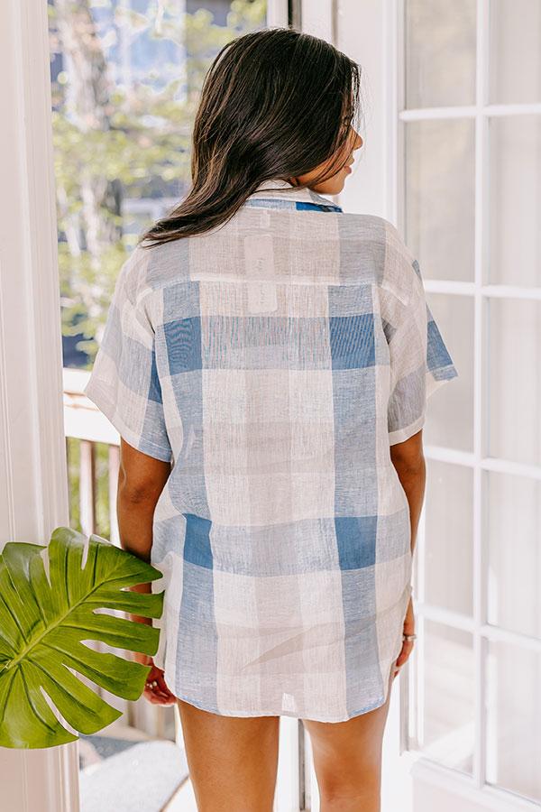 Upper East Oasis Linen Button Up Product Image