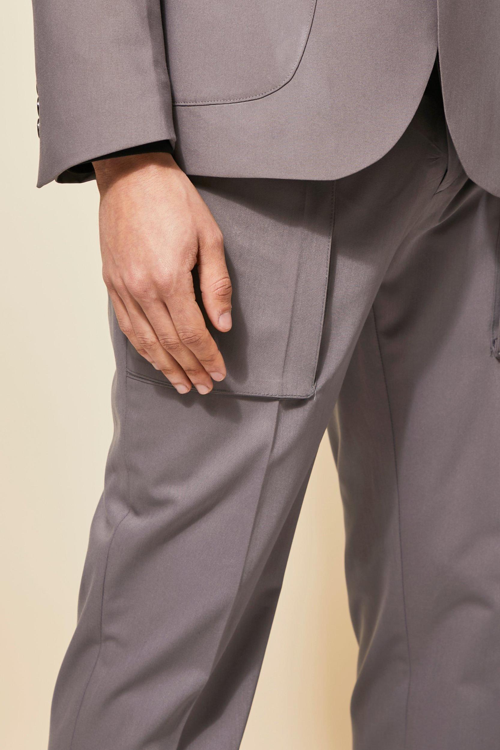 Slim Patch Pocket Suit Pants | boohooMAN USA Product Image