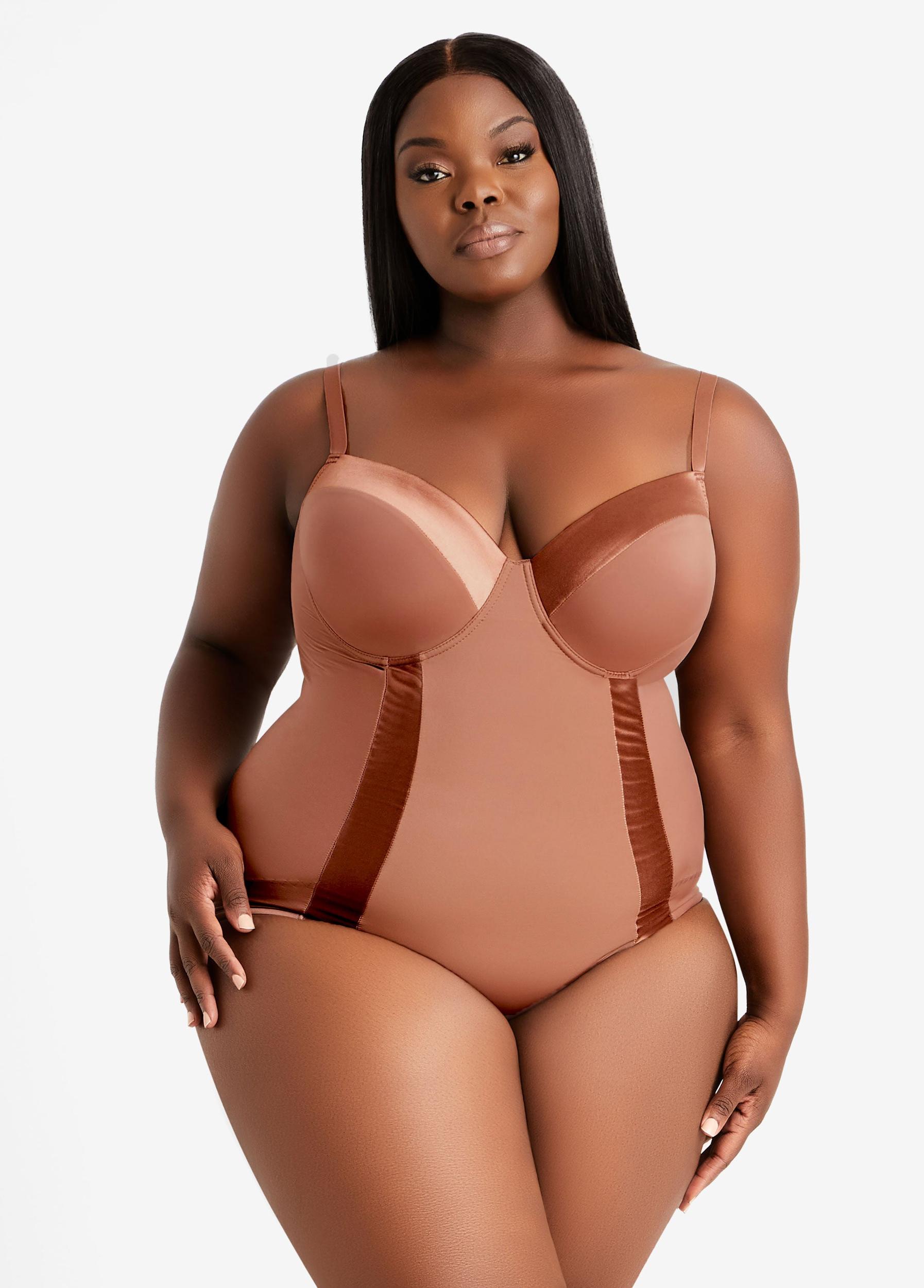 Plus Size Medium Control Shaping Bodysuit Ashley Stewart Product Image