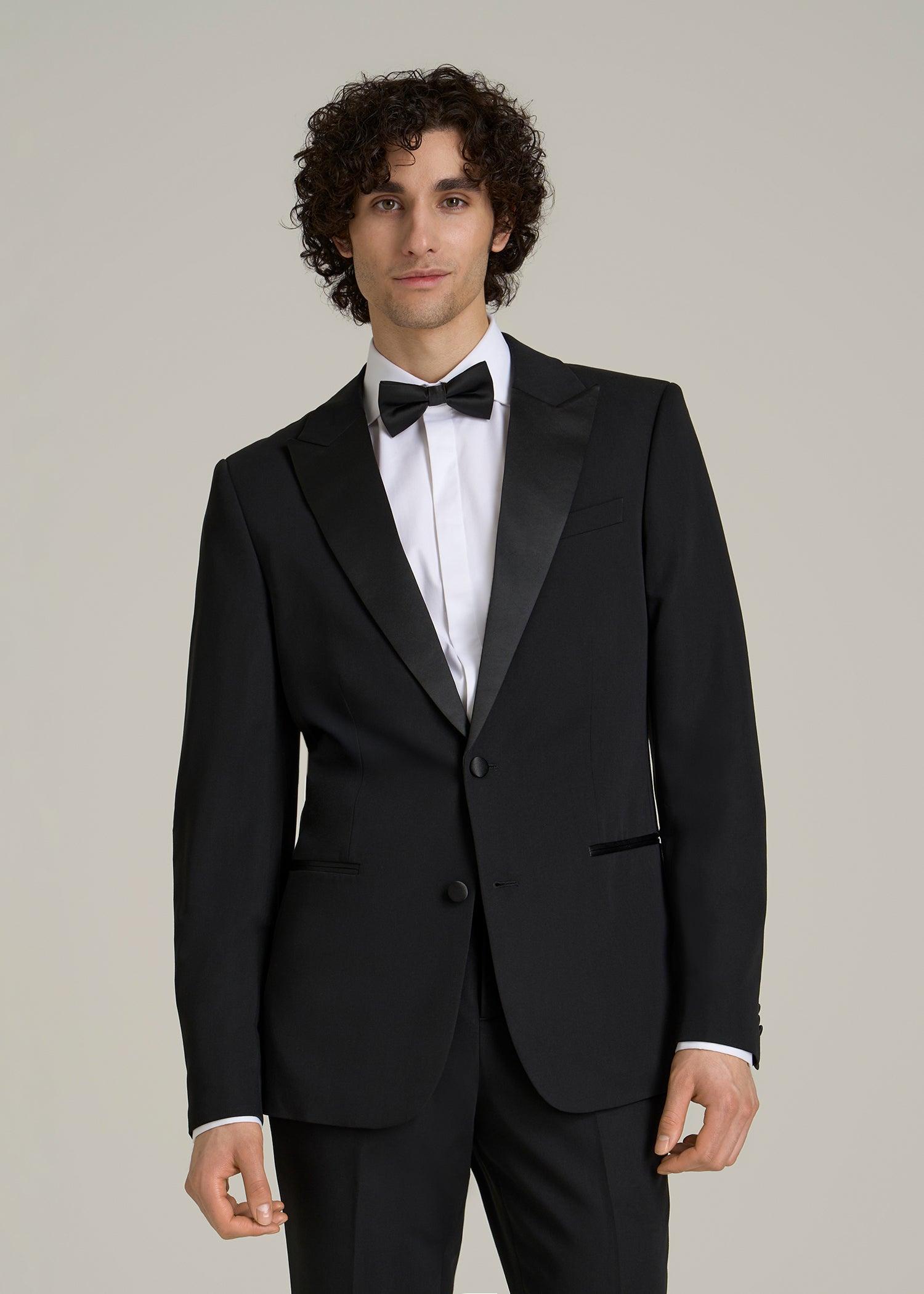 Tuxedo Jacket for Tall Men in Black Male Product Image