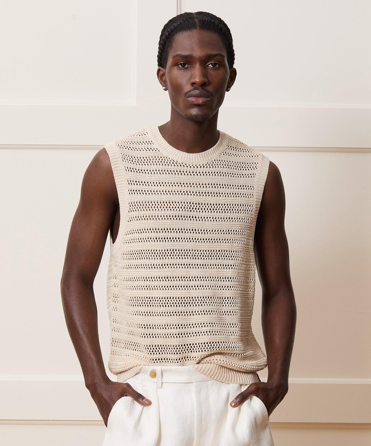 Linen Sweater Vest Product Image