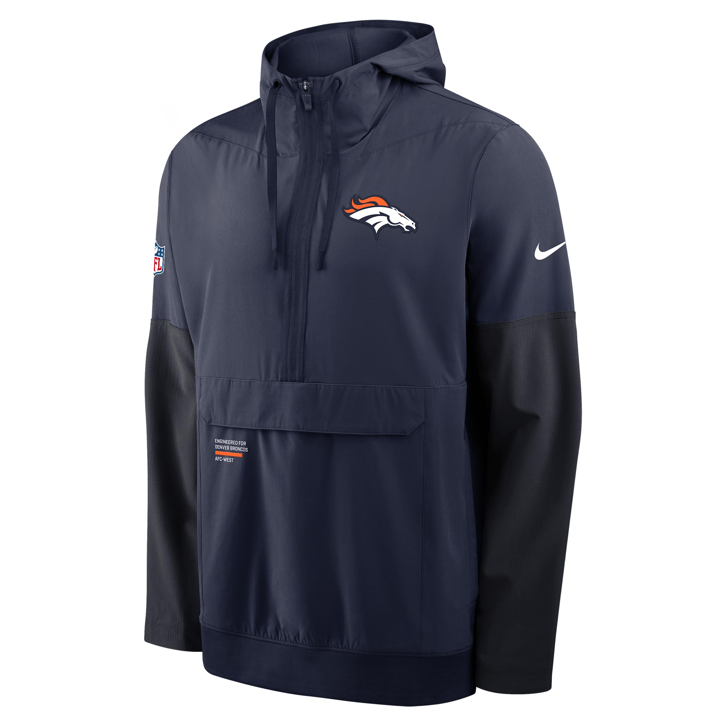 Denver Broncos Well Rounded Anorak Nike Mens NFL 1/2-Zip Hooded Jacket | 03AT0CZD8W-R6H Product Image