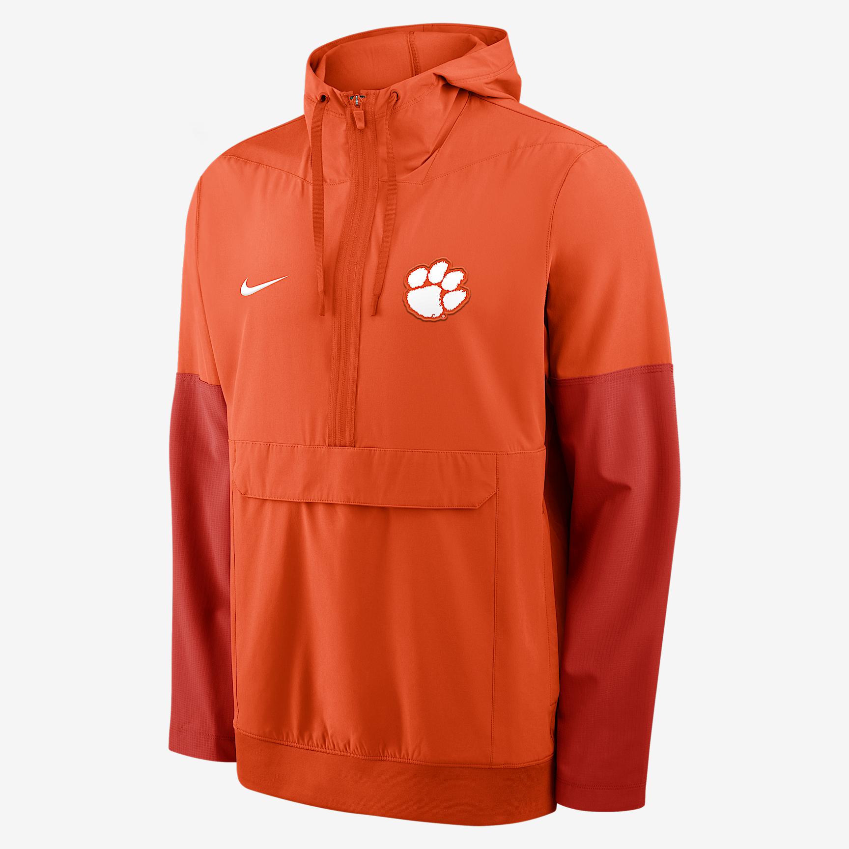 Clemson Anorak Nike Mens College 1/2-Zip Hooded Jacket | 03AT0DF4CLN-PTU Product Image