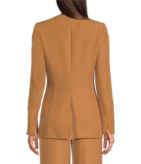 Calvin Klein V-Neck Flap Pocket Long Sleeve 2 Button Placket Coordinating Blazer Product Image