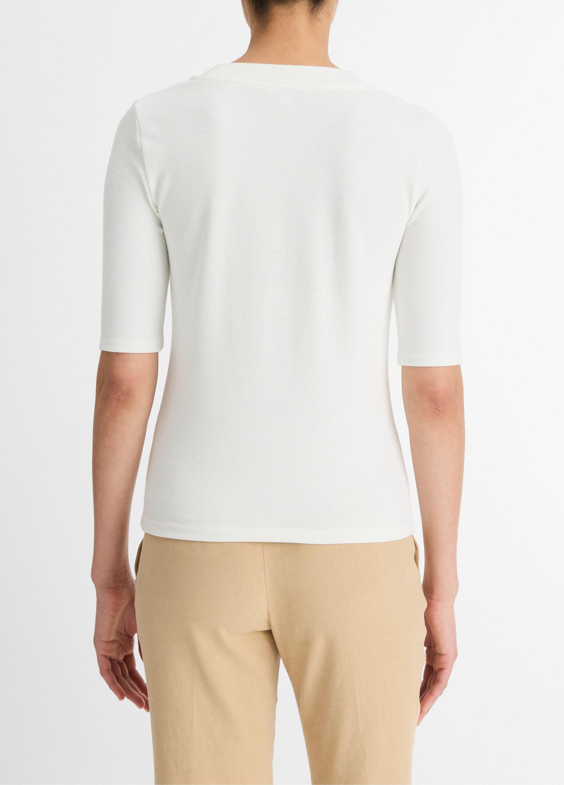 Jersey Elbow-Sleeve Henley Product Image