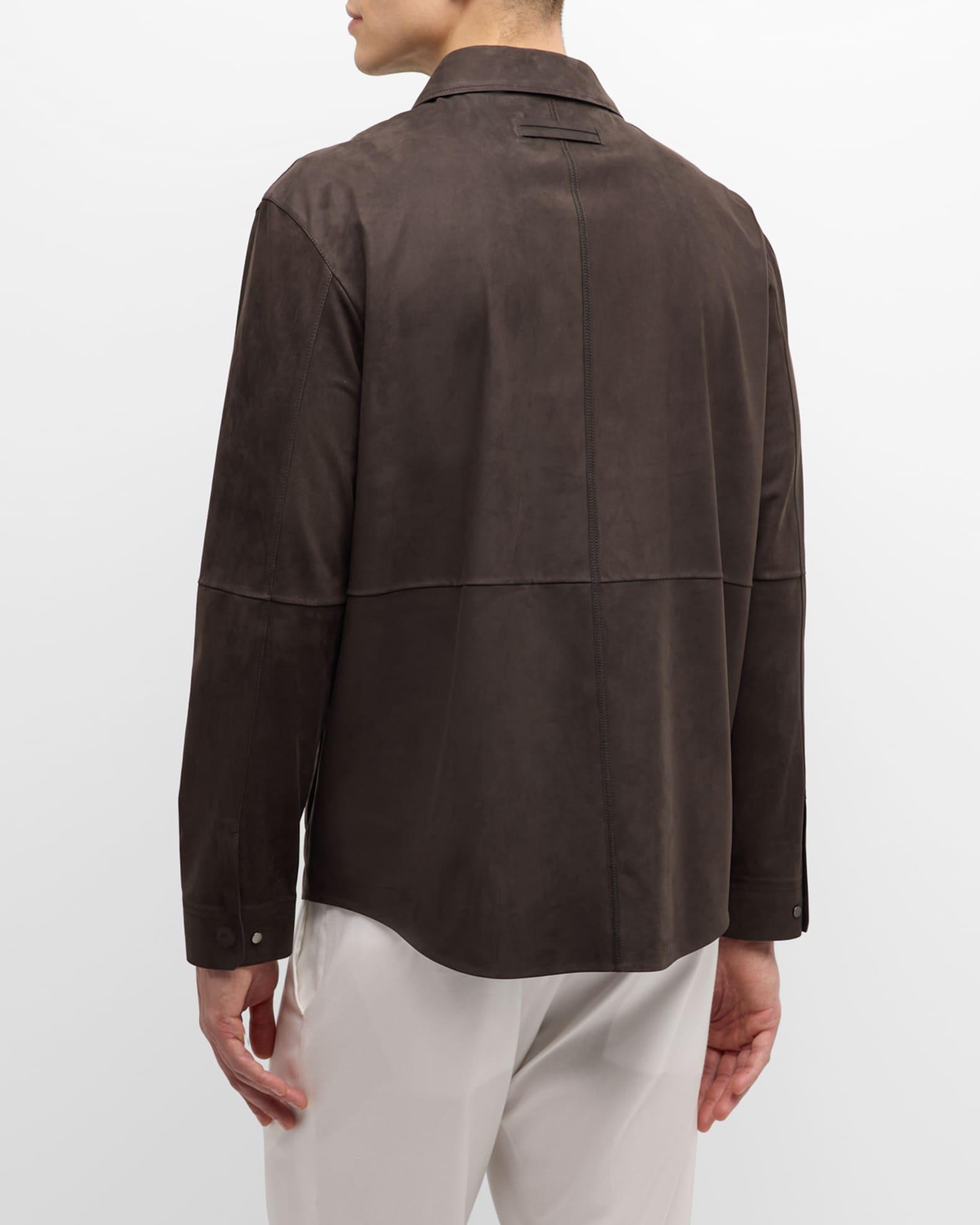 Men's Suede Full-Zip Overshirt Product Image