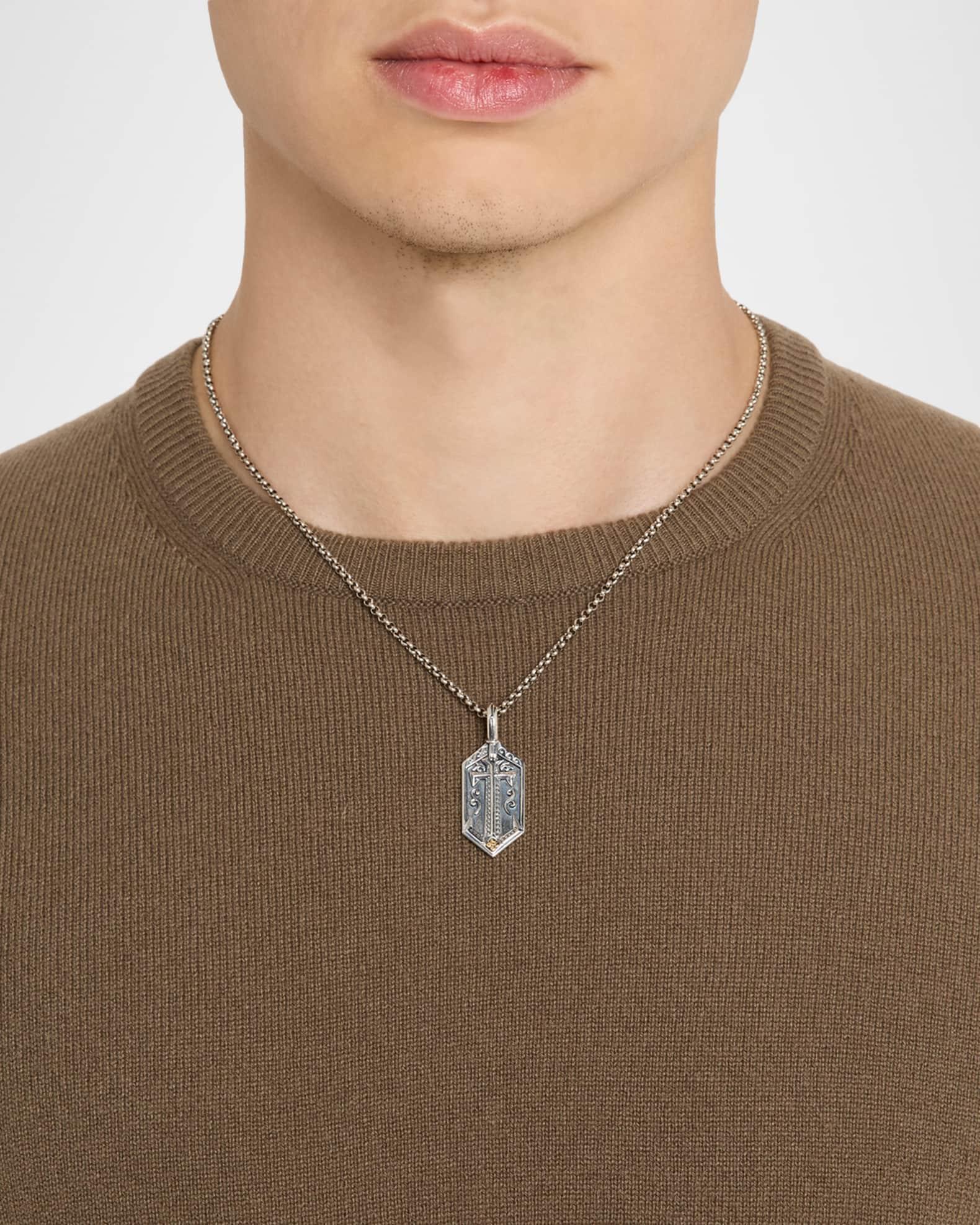 Mens Hydra Sterling Silver and 18K Gold Pendant Product Image