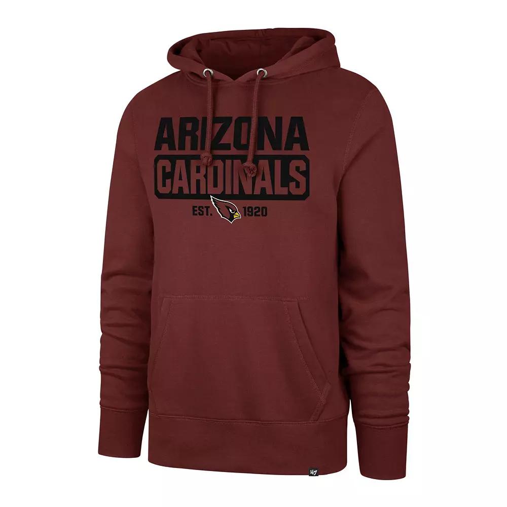 Men's '47 Cardinal Arizona Cardinals Box Out Headline Pullover Hoodie,  Product Image