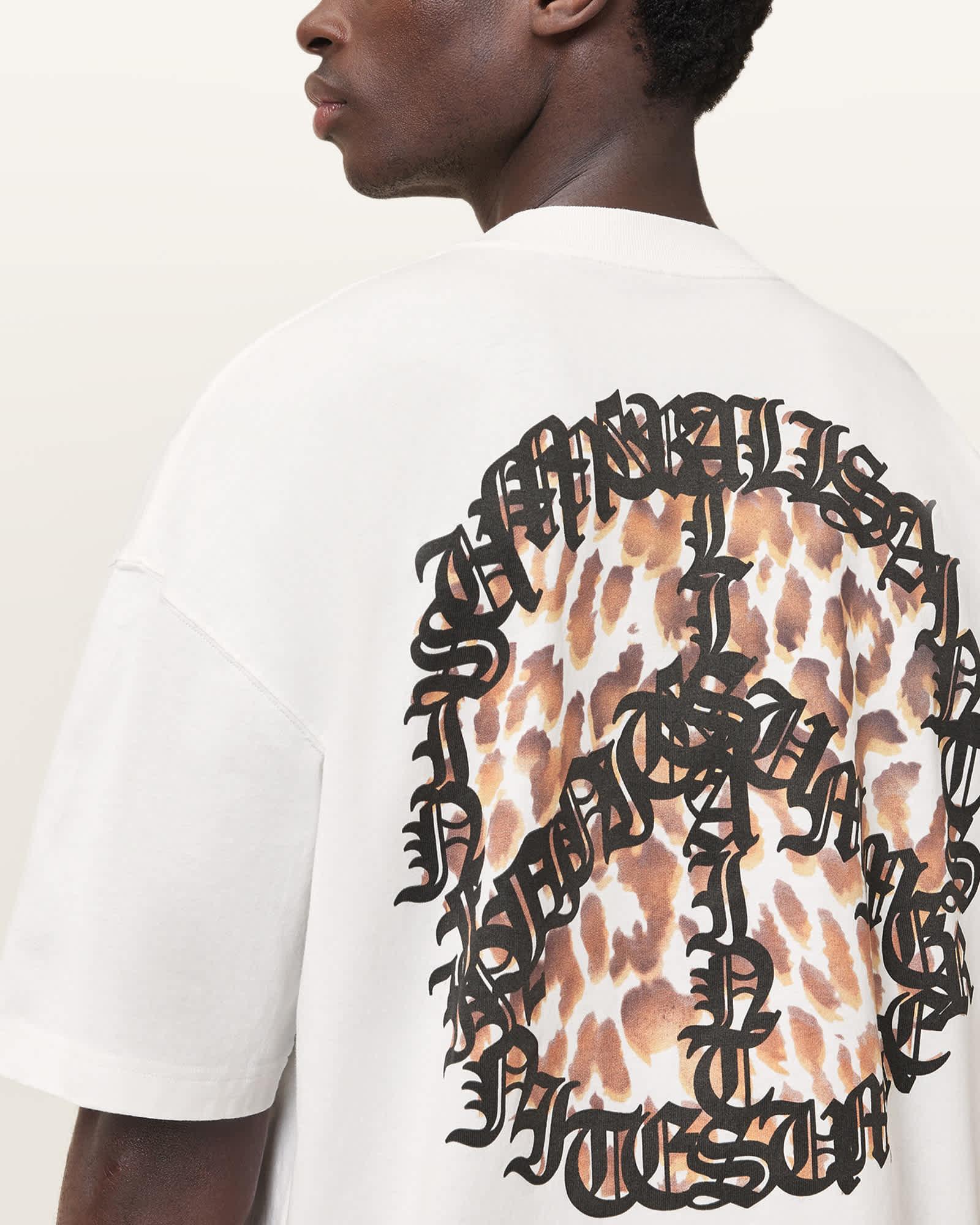Incessant Leopard Logo Oversized T-Shirt Product Image