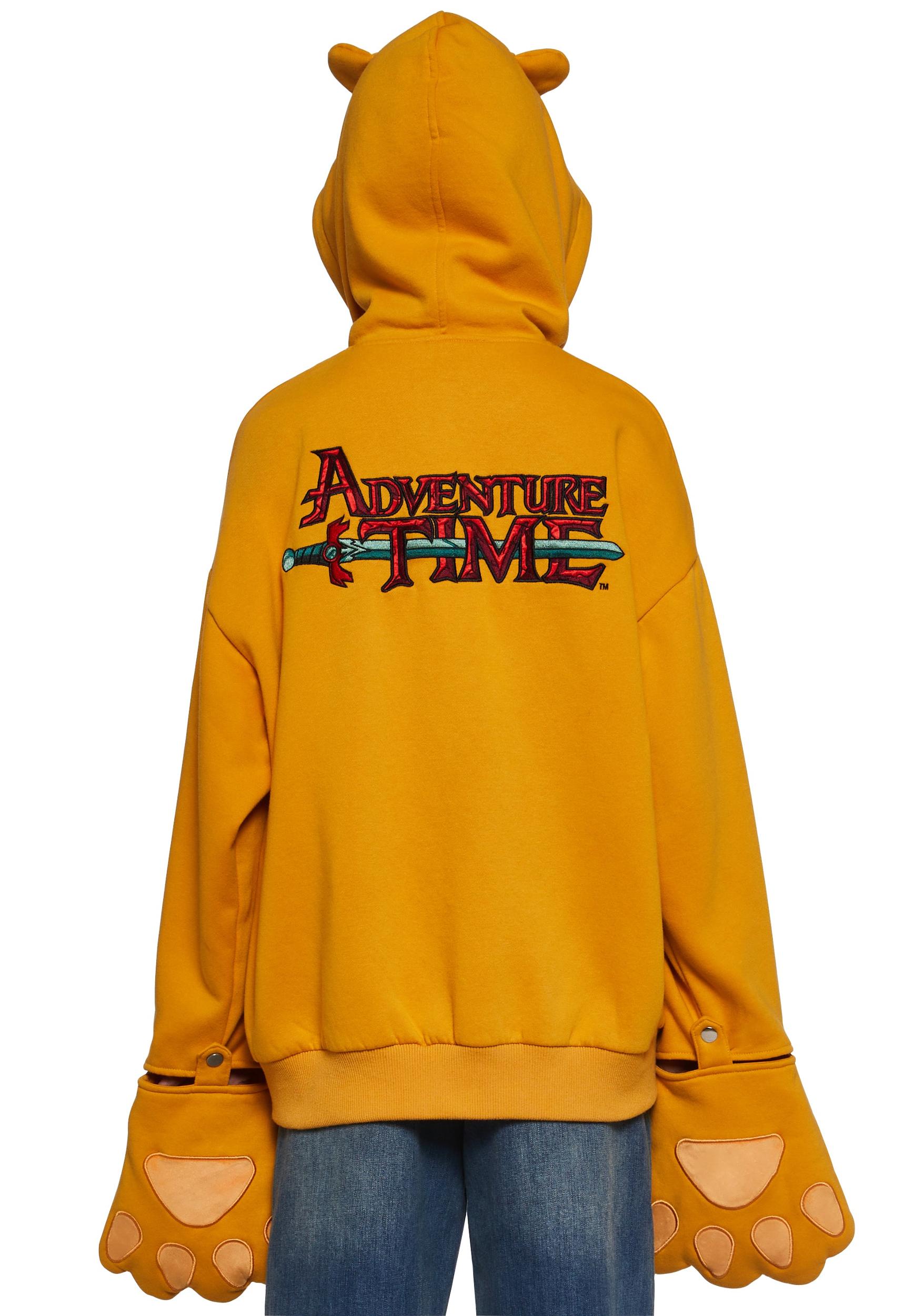 Dolls Kill x Adventure Time Jake The Dog Hoodie - Yellow Product Image