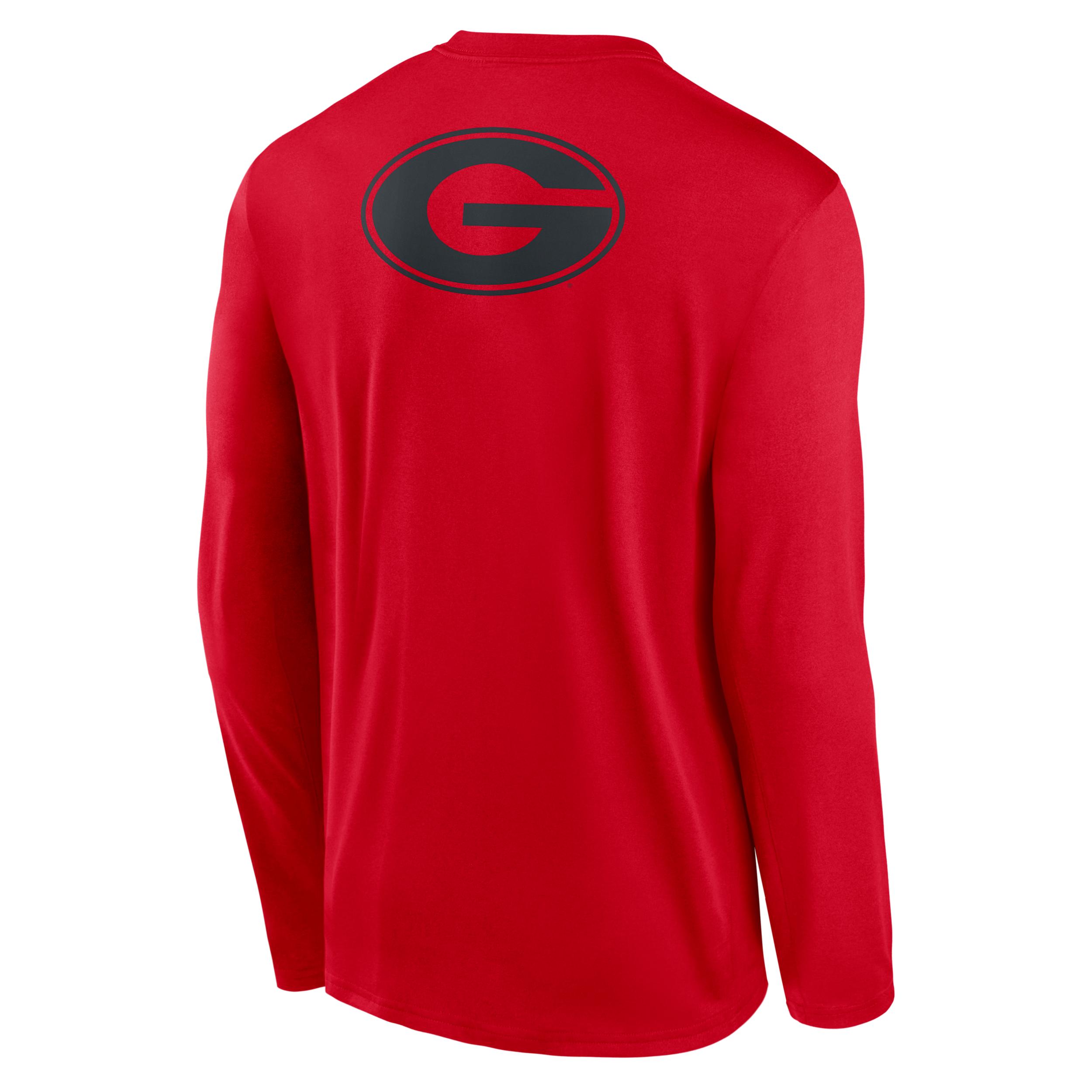 Georgia Primetime Legend 2-Hit Nike Mens Dri-FIT College Long-Sleeve T-Shirt | NKGT65NNGB-6TH Product Image