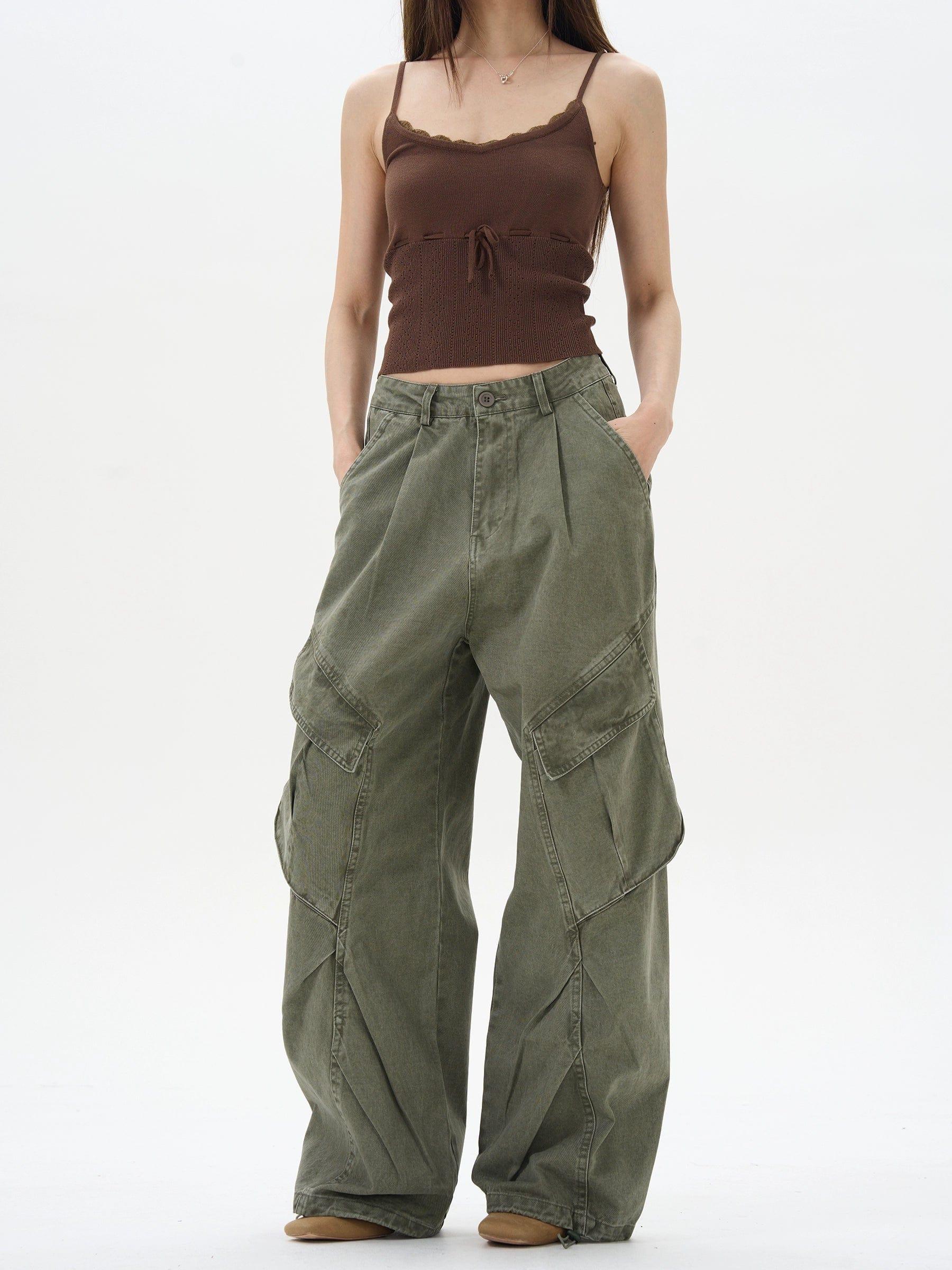 RT No. 12253 SLANT CARGO STRAIGHT PANTS Product Image