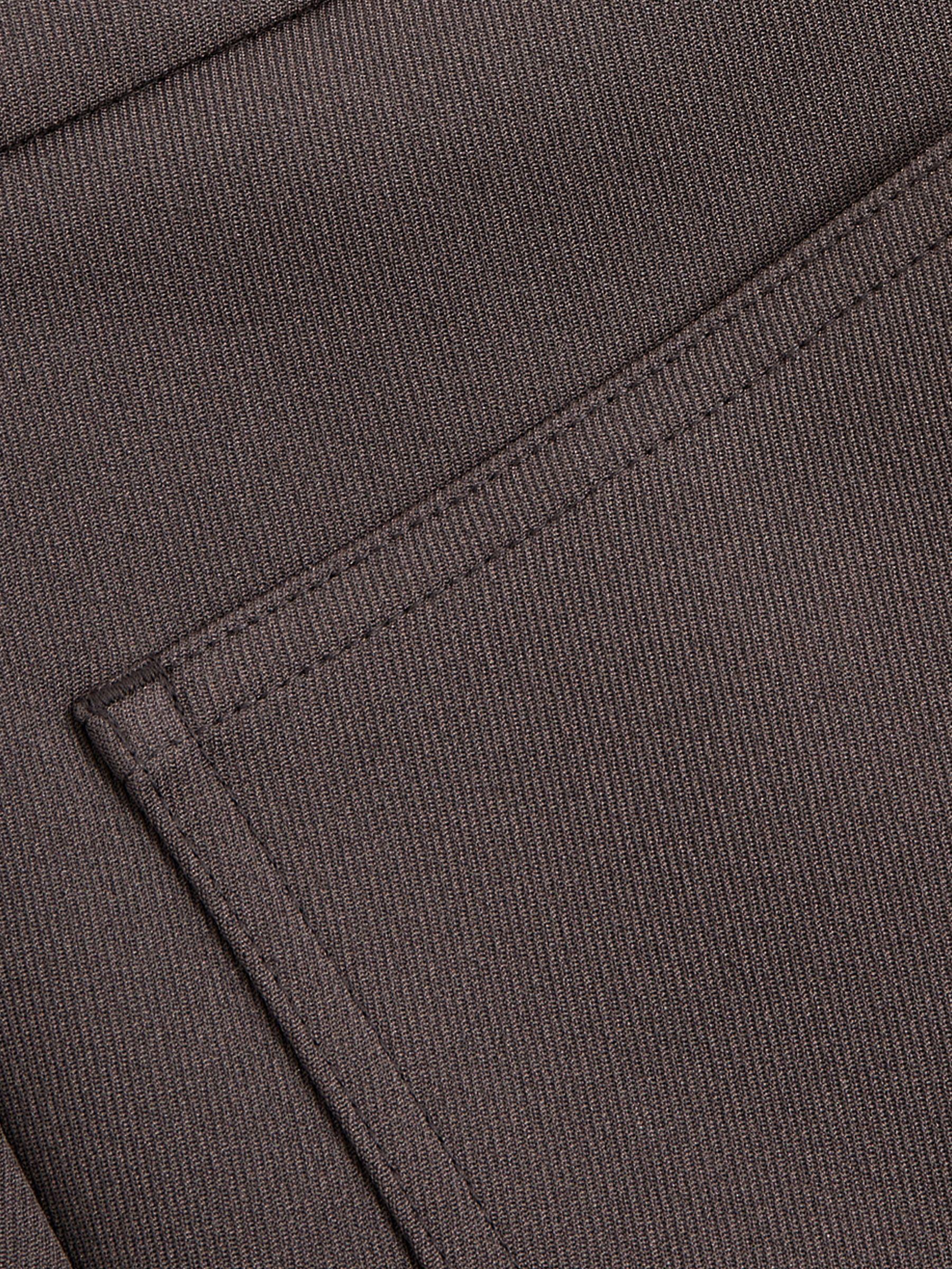 Twill Patch-Pocket Flared Trousers in Mauve Neutral Product Image
