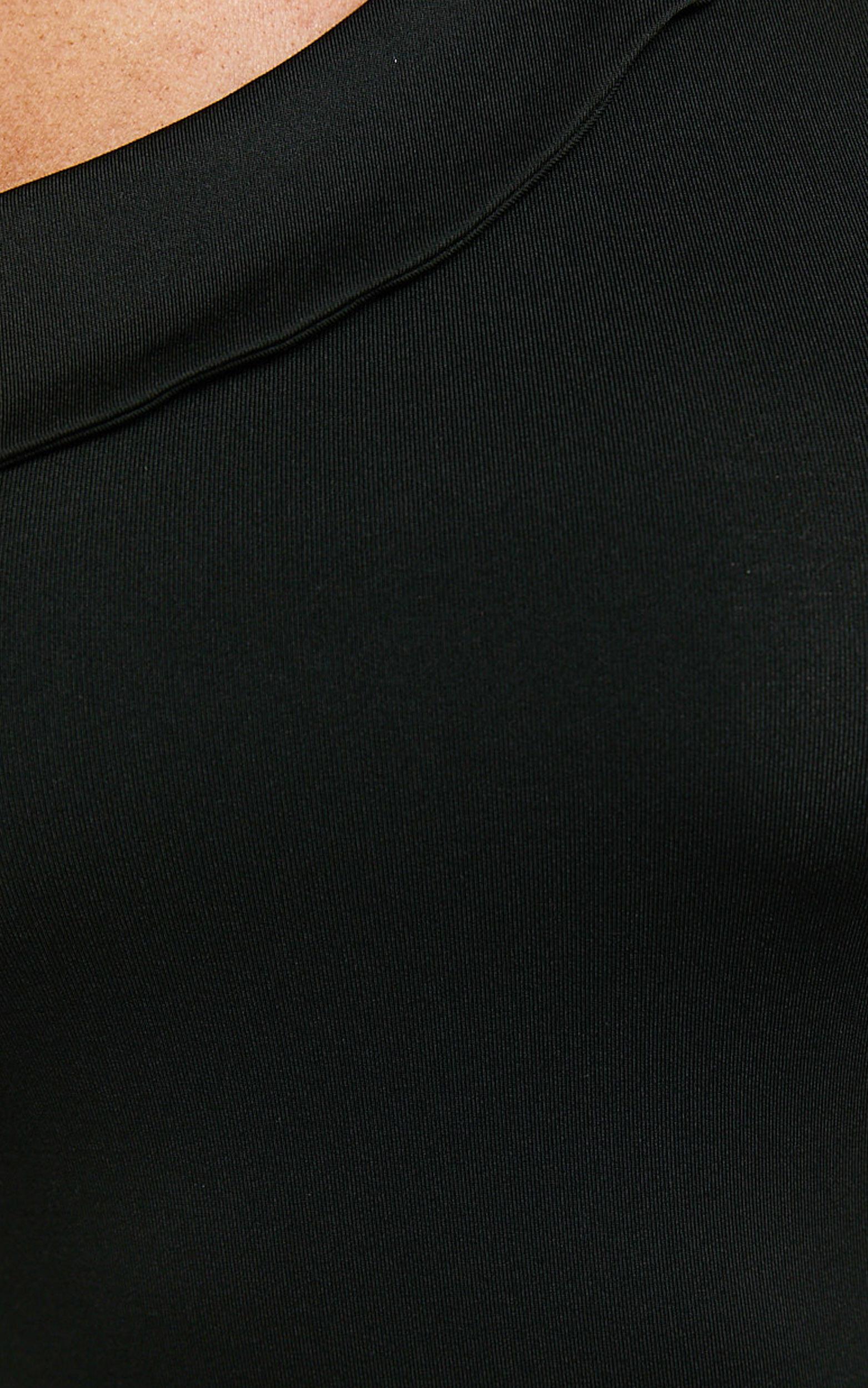 Betty Top - One Shoulder Halter Neck Scarf Top in Black Product Image