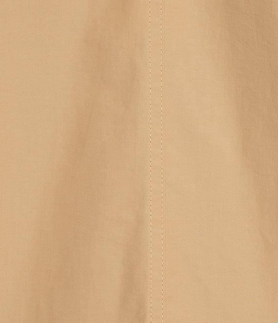 Eileen Fisher Organic Cotton Blend Stand Collar Long Sleeve Hidden Hood Coat Product Image