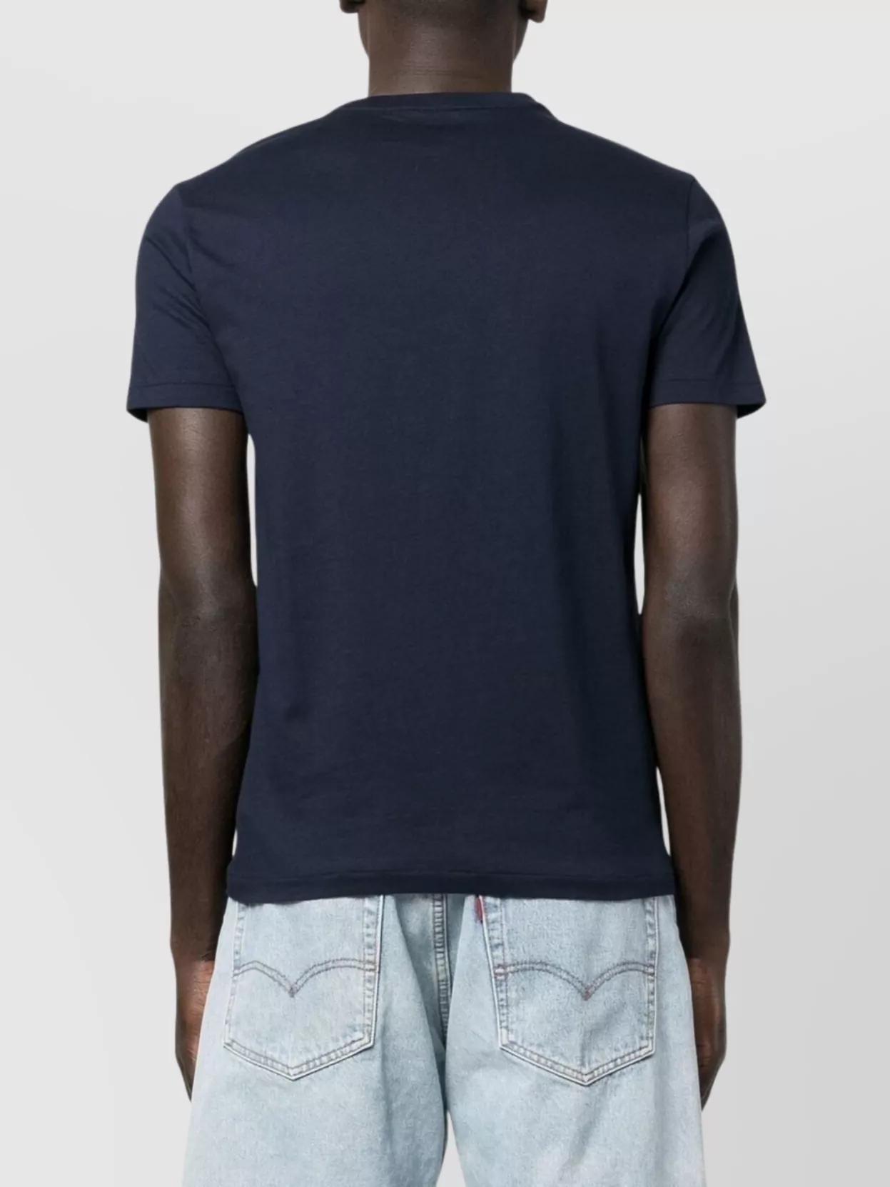 POLO RALPH LAUREN Slim-fit Logo-embroidered Cotton-jersey T-shirt In Navy Product Image