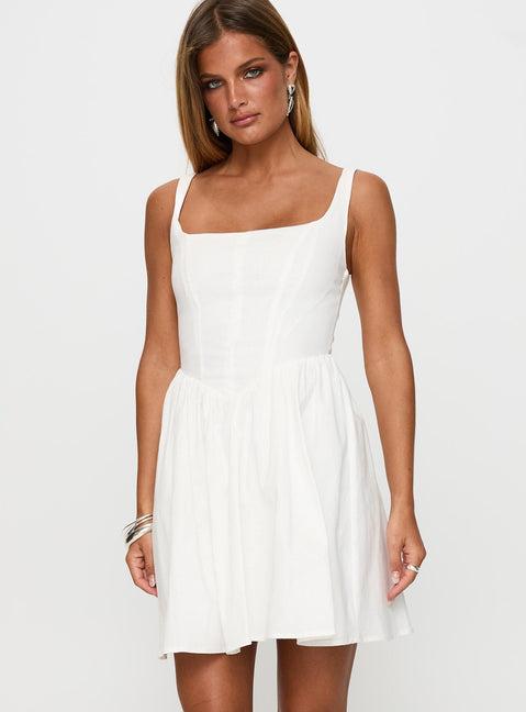 Martie Mini Dress White Product Image