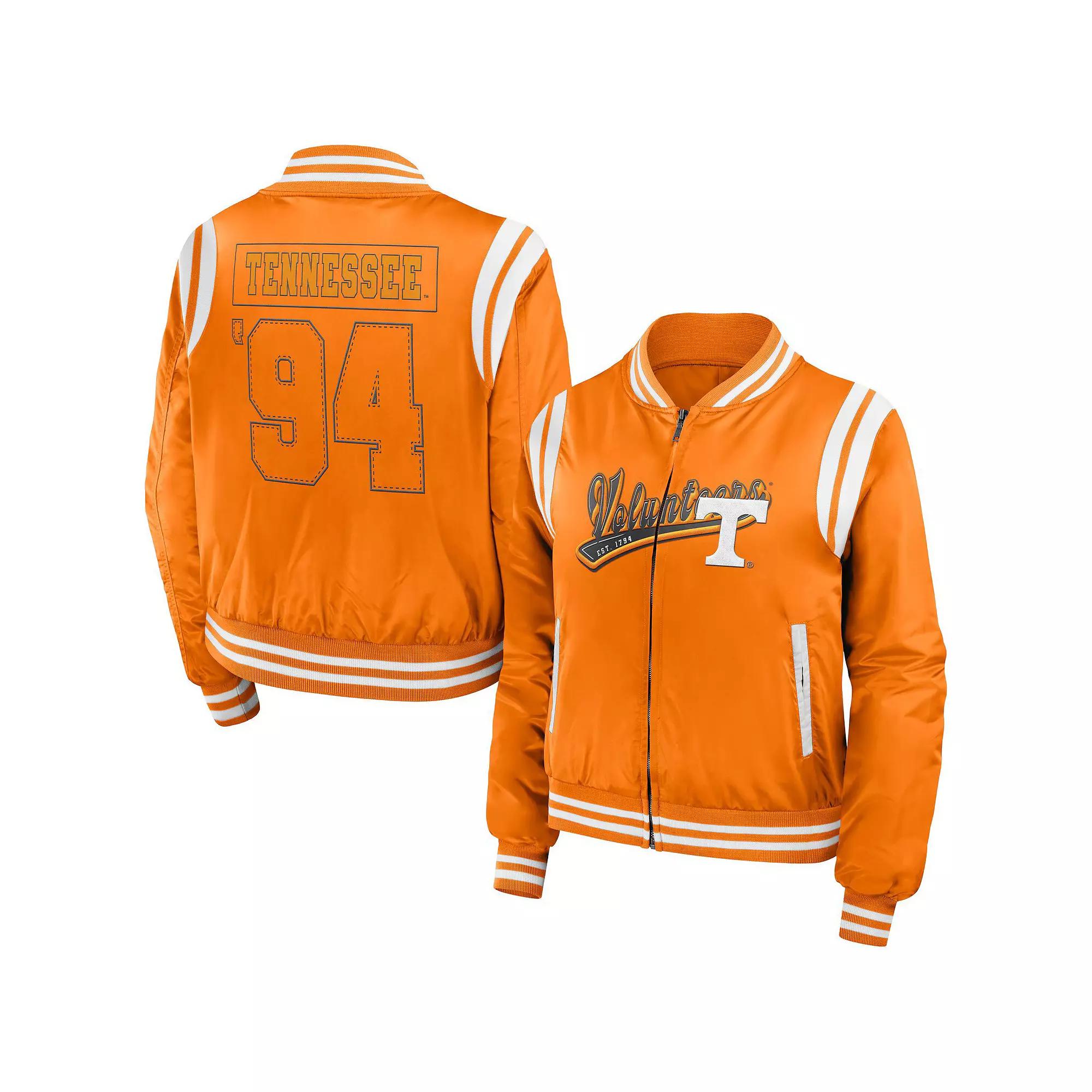Women's WEAR by Erin Andrews Tennessee Orange Tennessee Volunteers Football Bomber Full-Zip Jacket, Size: 2XL Product Image