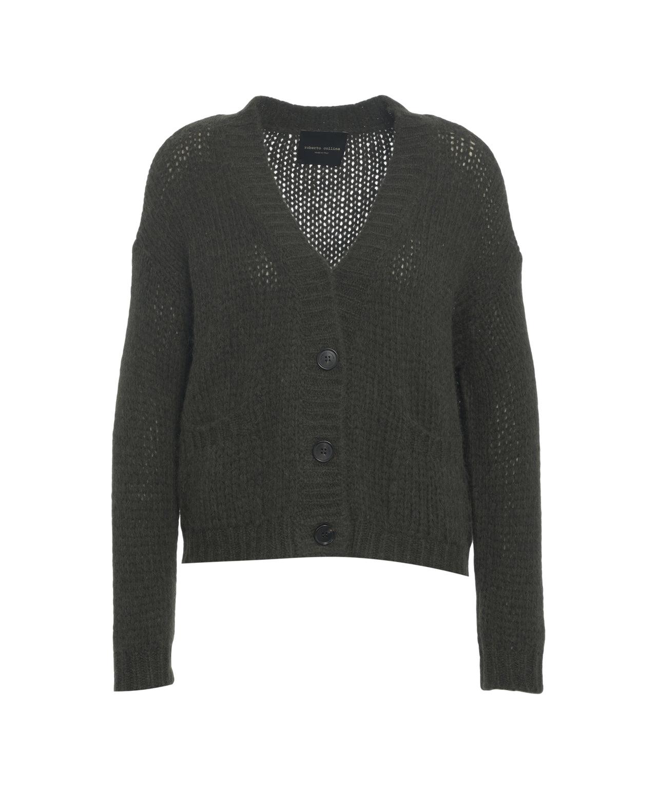 Knit cardigan with V-neck Product Image