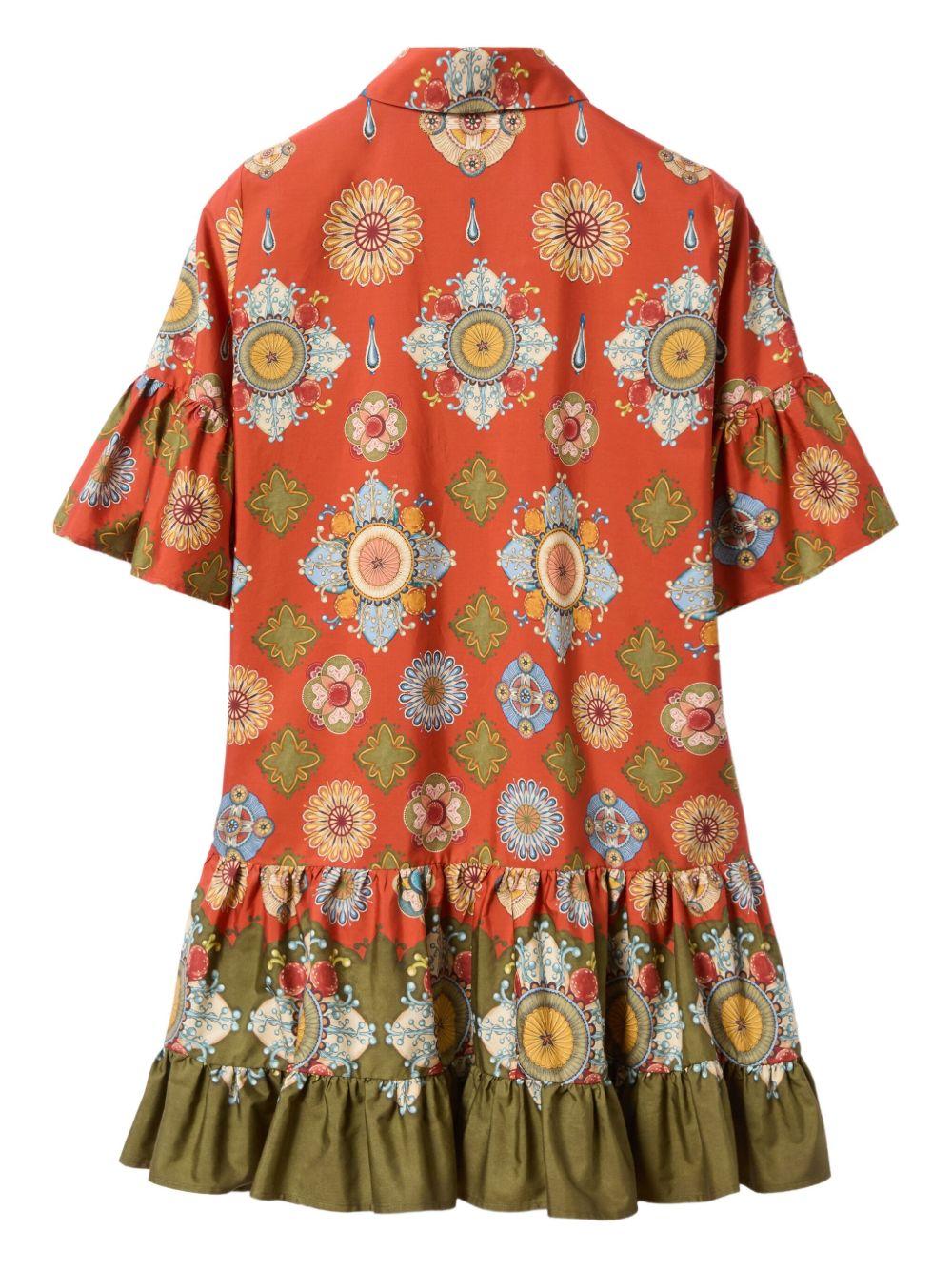 floral-print ruffled dress Product Image