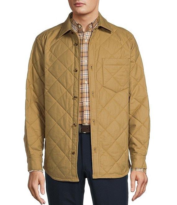 Roundtree & Yorke Long Sleeve Quilted Solid Shirt Jacket Product Image