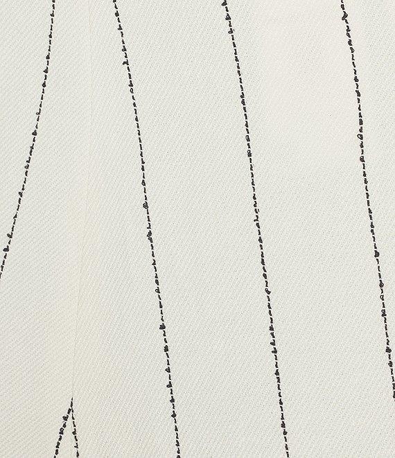 BOSS by Hugo Boss Coordinating Tiana Linen Blend Pinstripe Wide Leg Pleated Trouser Product Image