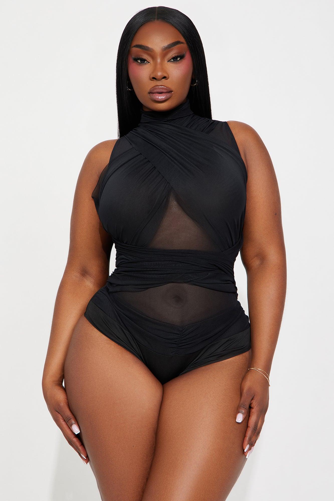 Mariella Mesh Bodysuit - Black Product Image