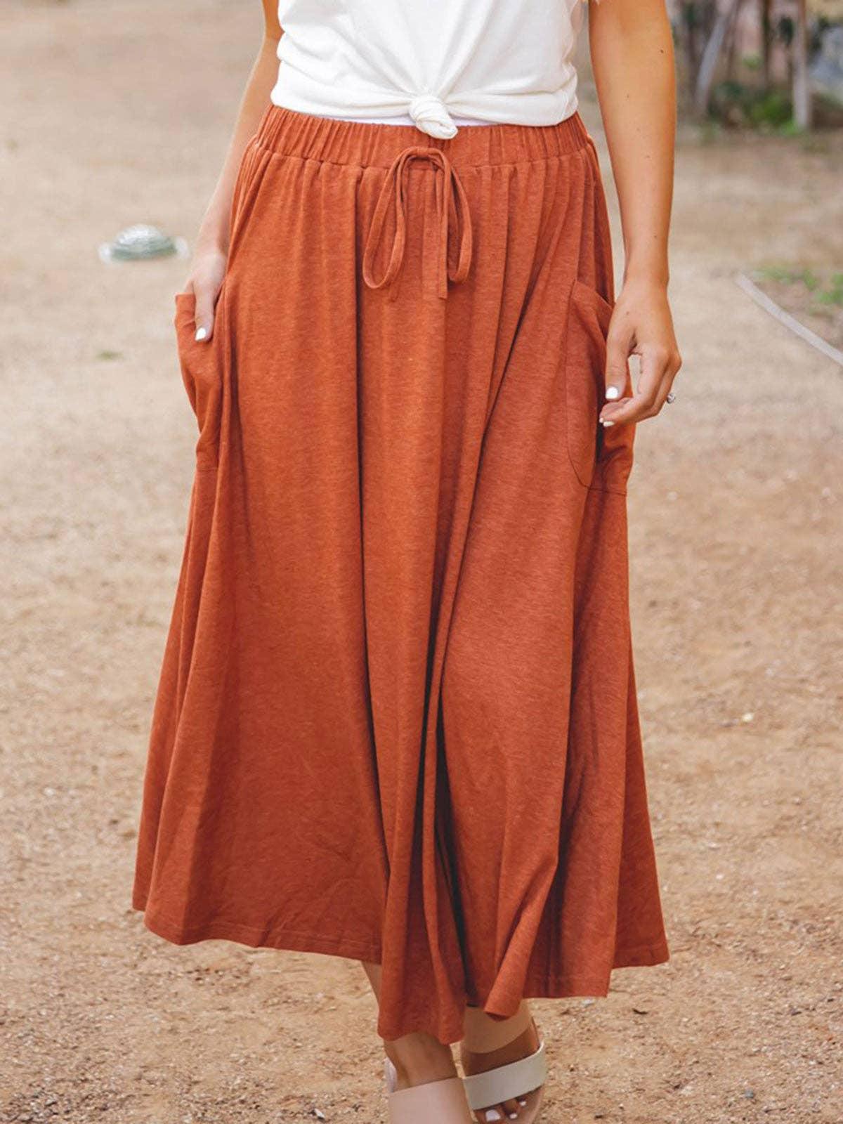 The Olive Pocket Skirt: Gray Product Image