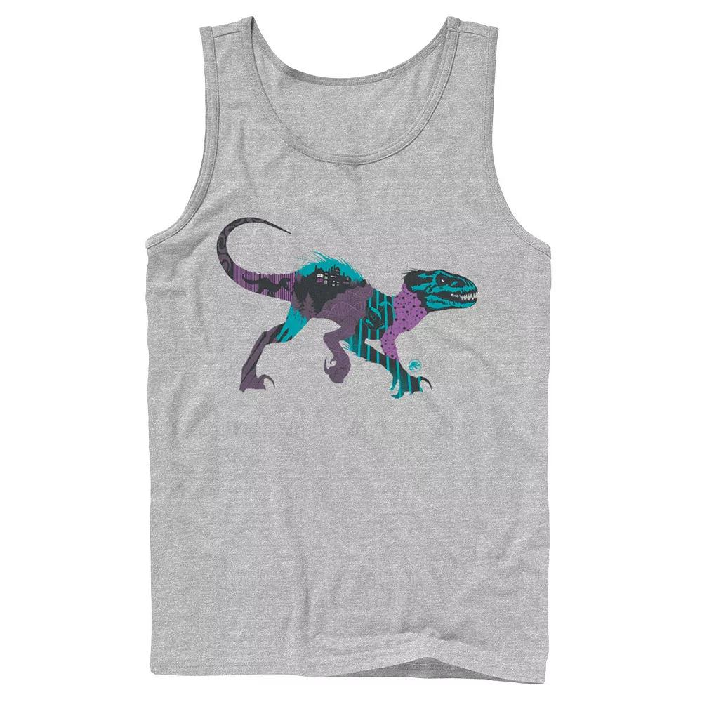 Men's Jurassic World Raptor DNA Scene Fill Tank Top,  Product Image