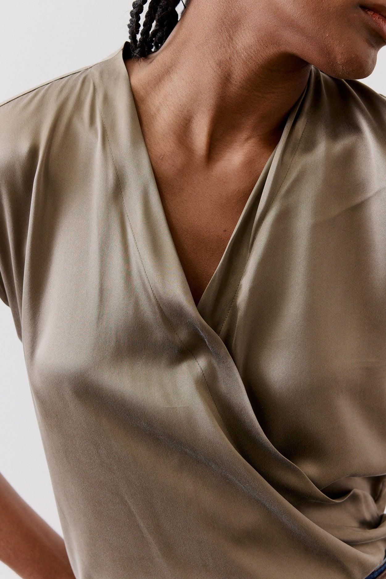 The Wrap Washable Silk Top Product Image