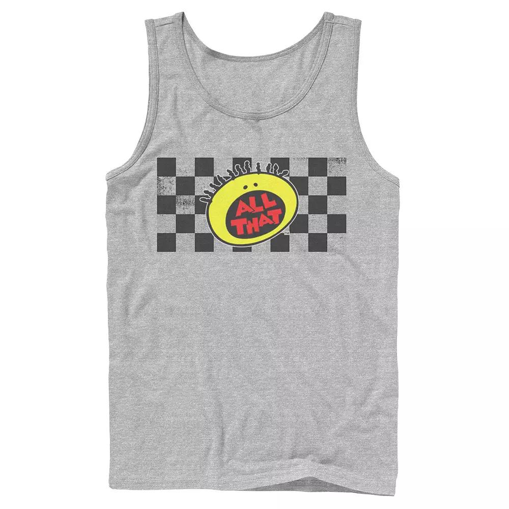 Men's Nickelodeon All That Checkered Logo Panel Graphic Tank Top,  Product Image