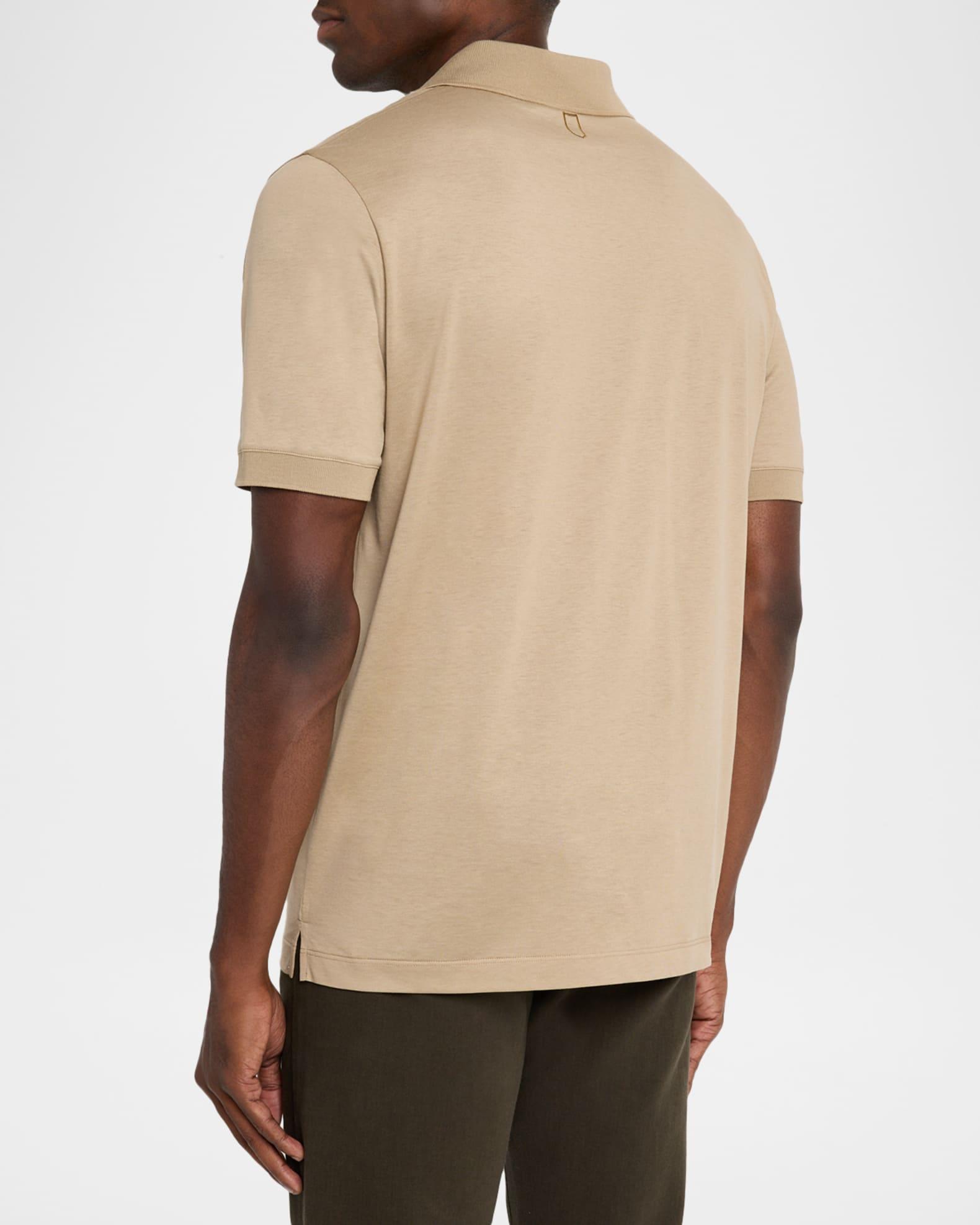 Men's Cotton Johnny Collar Polo Shirt Product Image