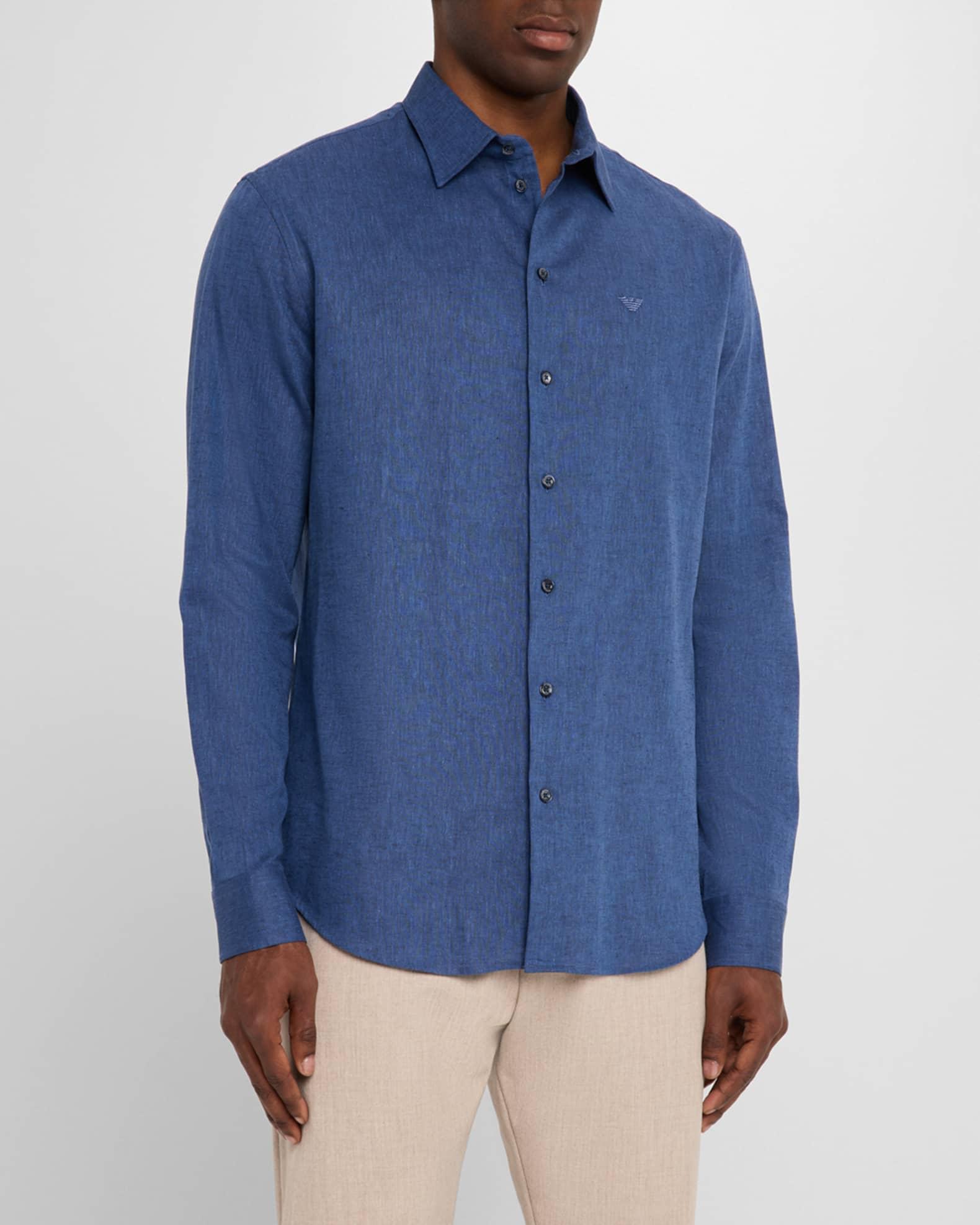 Men's Linen and Cotton Sport Shirt Product Image