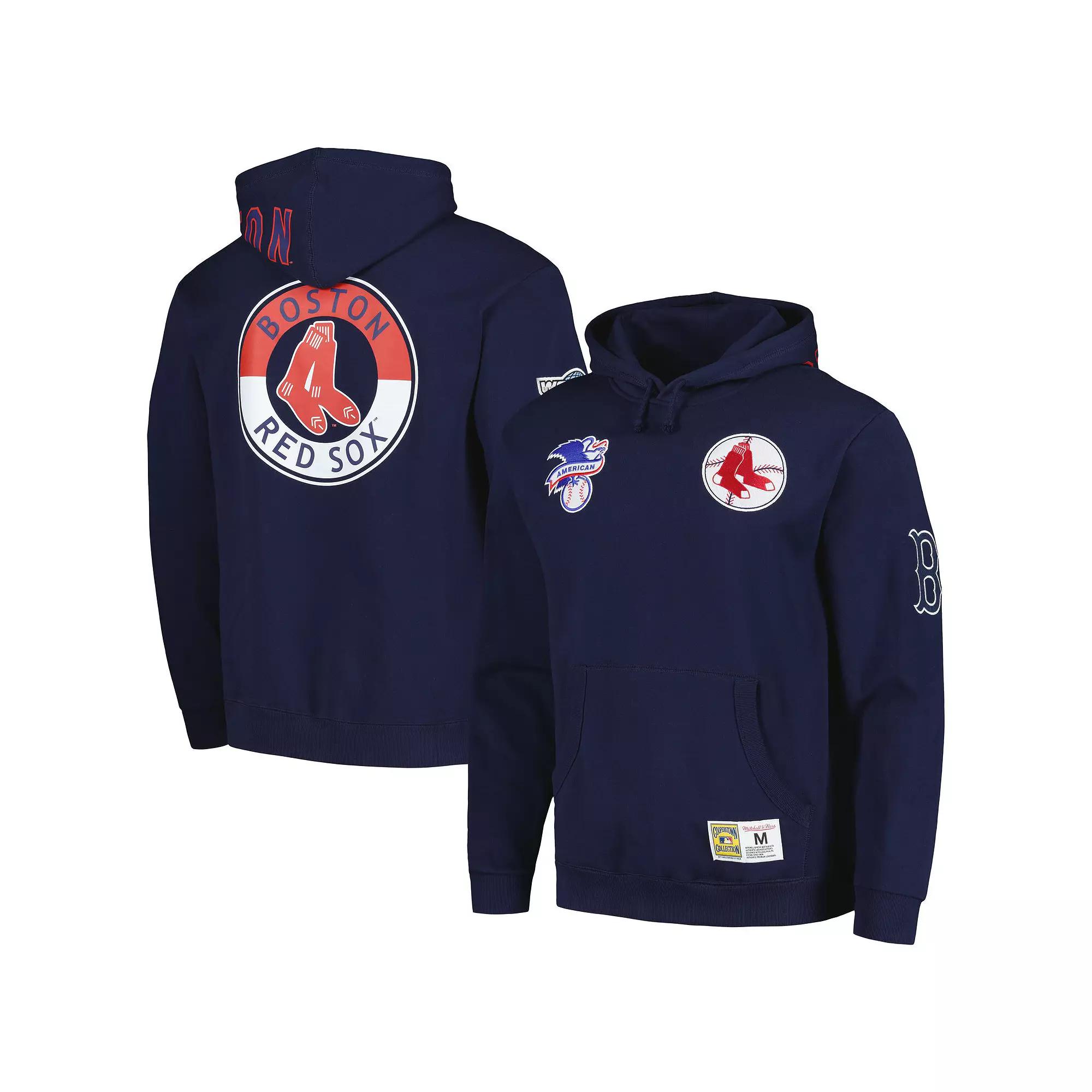 Men's Mitchell & Ness Navy Boston Red Sox City Collection Pullover Hoodie,  Product Image