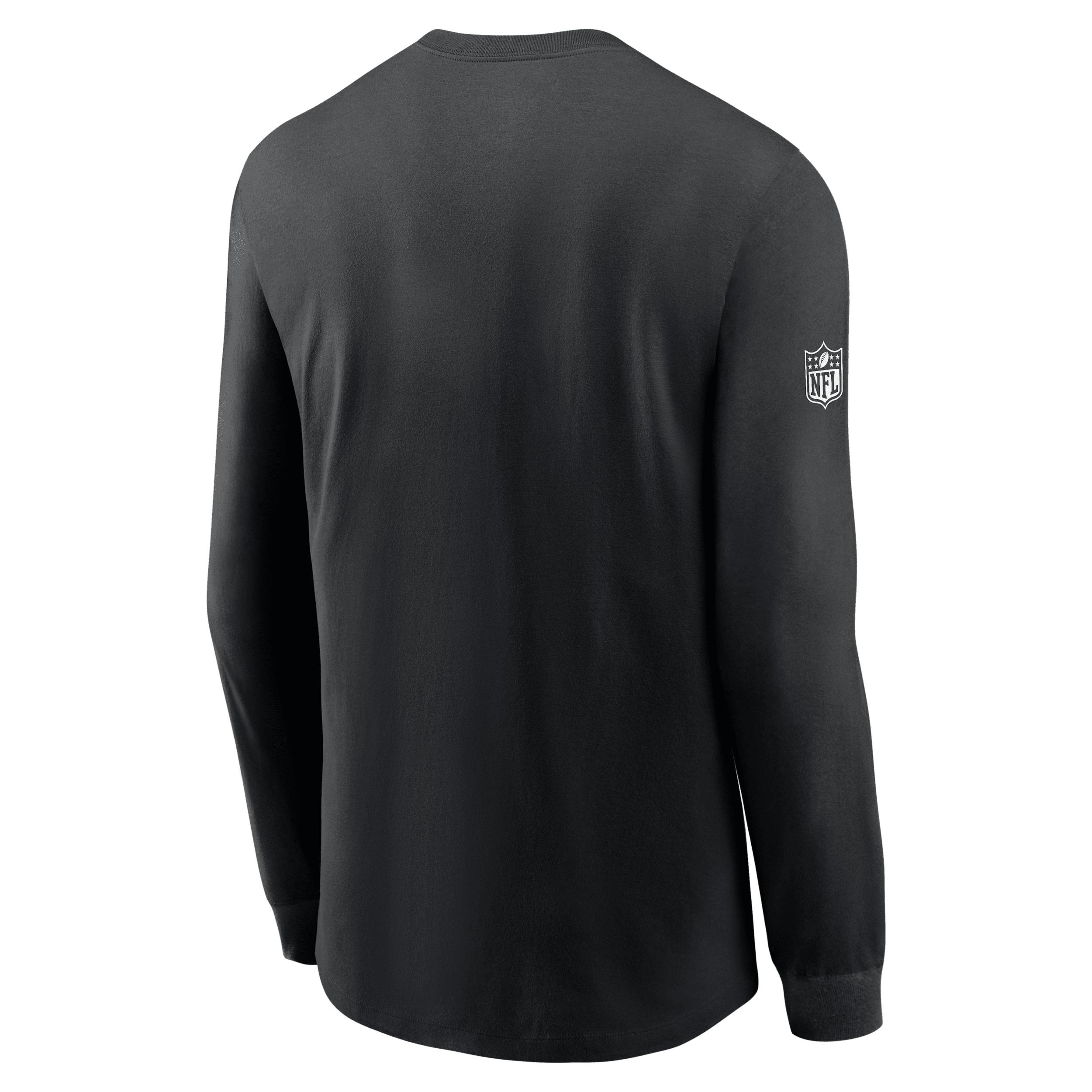 Philadelphia Eagles Sideline Team Issue Nike Men's Dri-FIT NFL Long-Sleeve T-Shirt Product Image