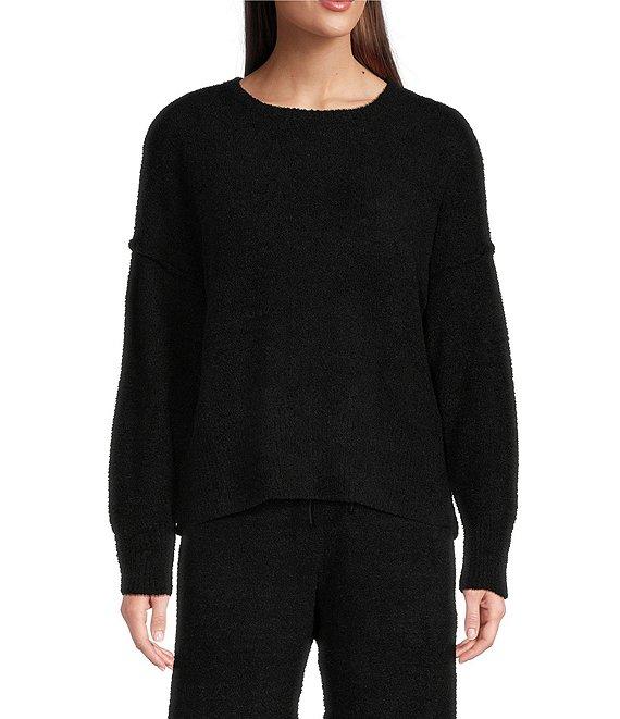 Natori Edit Long Sleeve Round Neck Coordinating Sweater Knit Lounge Top Product Image