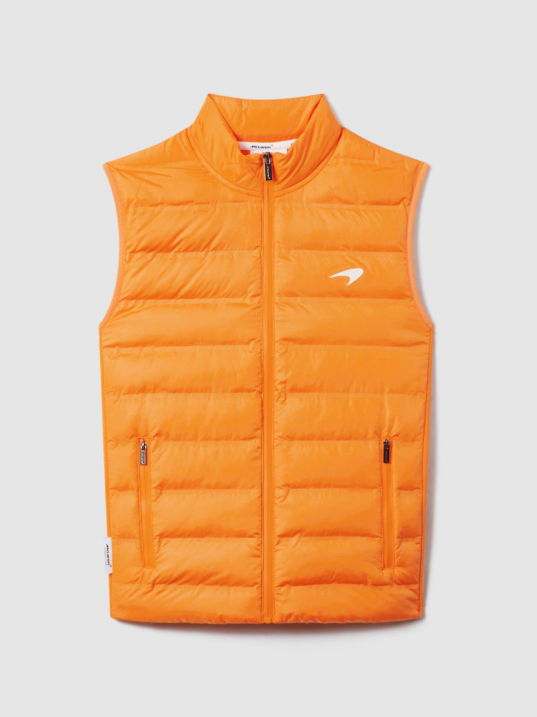 McLaren F1 Hybrid Quilt and Knit Gilet in Papaya Product Image