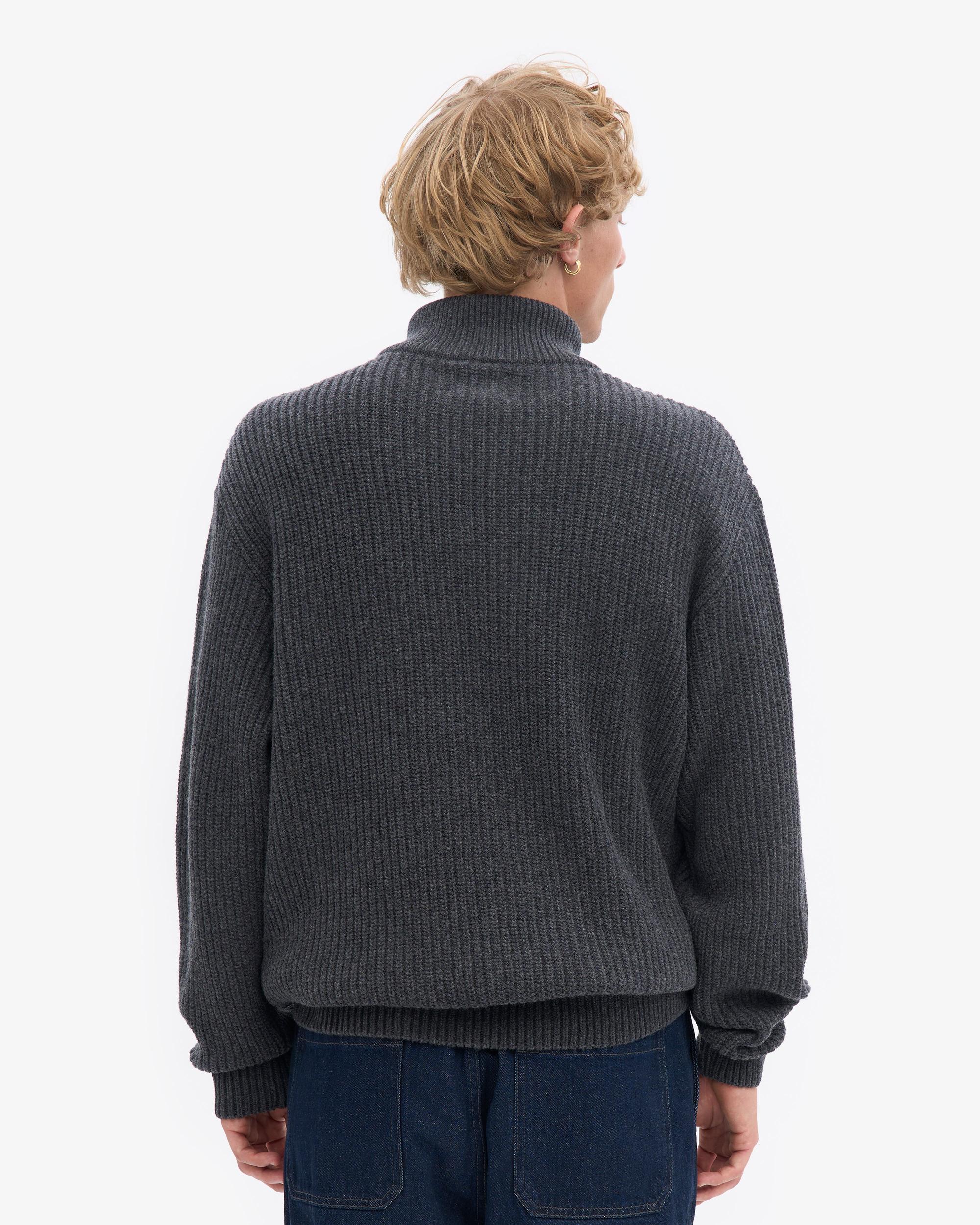Merino Quarter Zip - Coffee Brown Product Image