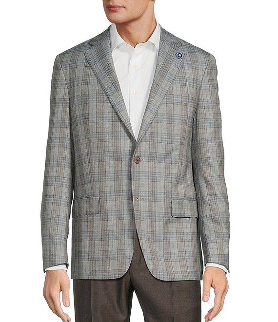 Hart Schaffner Marx New York Modern Fit Plaid Pattern Wool Sport Coat Product Image