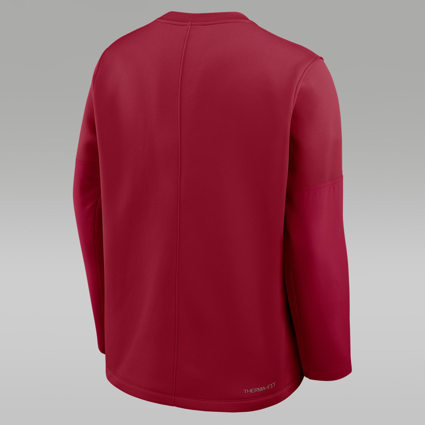 Oklahoma Sideline Coach Men's Jordan Brand Therma-FIT College Long-Sleeve T-Shirt Product Image