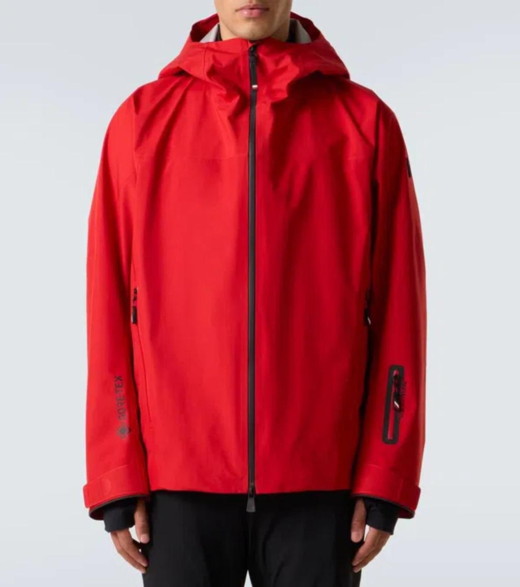 MONCLER Hinterburgs Hooded Gore-tex Ski Jacket In Red Product Image