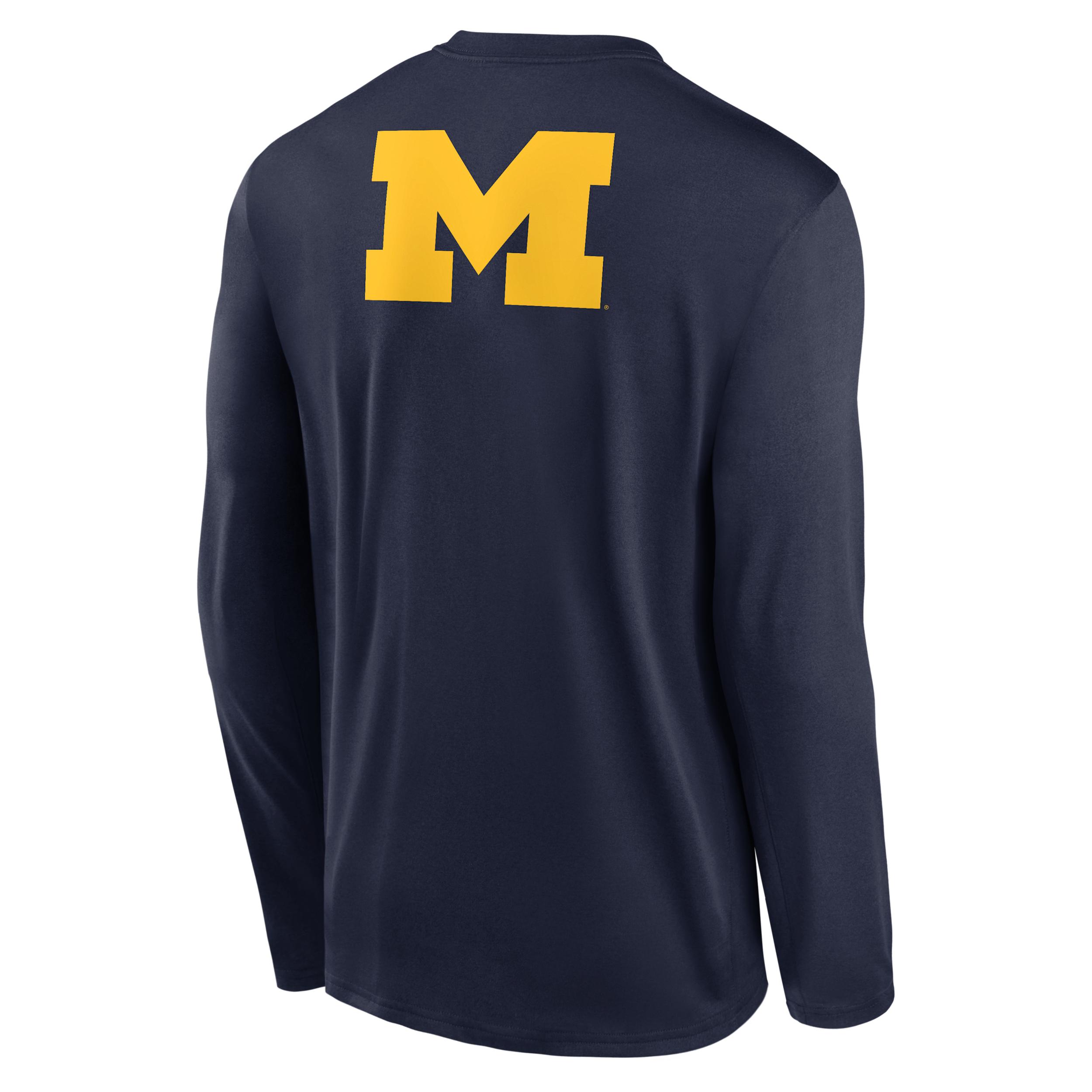 Mens Michigan Primetime Legend 2-Hit Jordan Brand Dri-FIT College Long-Sleeve T-Shirt | NJGT41SMWN-6TH Product Image