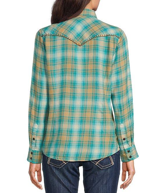 Ariat Roping Plaid Long Sleeve Snap Front Shirt Product Image