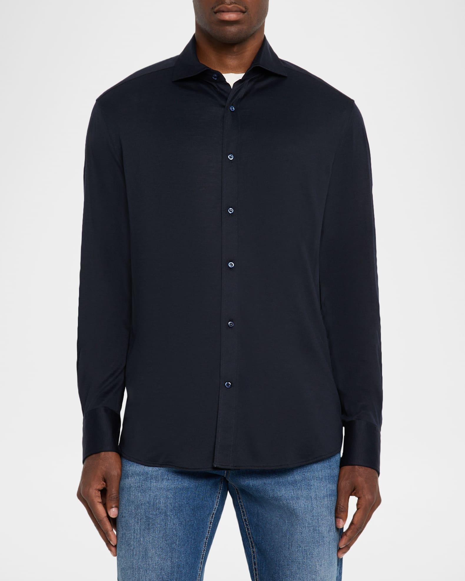 Men's Silk and Cotton Jersey Sport Shirt Product Image