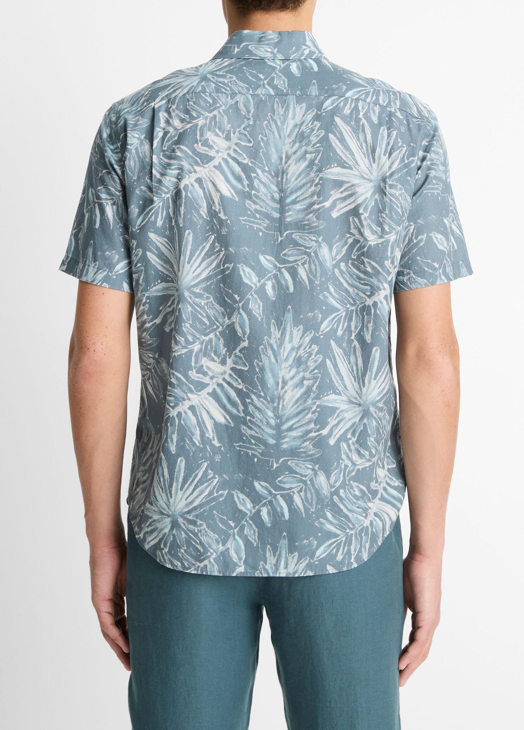 Venice Palms Cotton-Blend Short-Sleeve Shirt Product Image