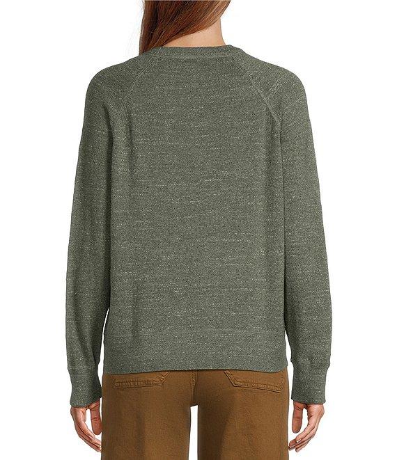 L.L.Bean Knit Organic Cotton Slub Raglan Sleeve Pullover Sweater Product Image