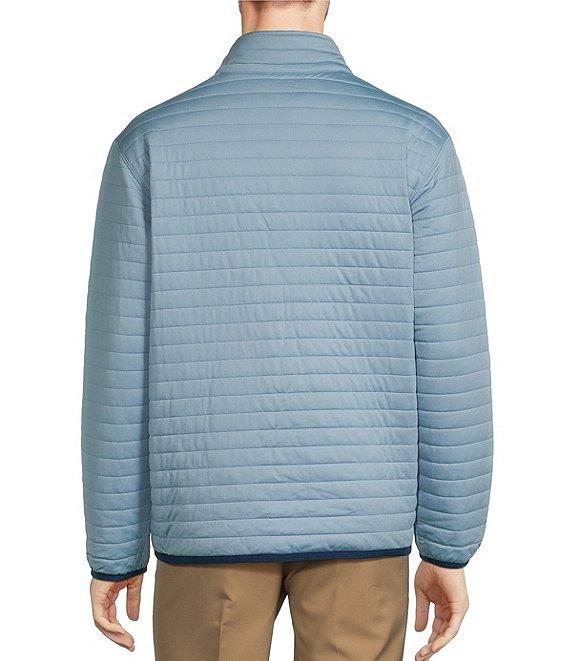 Roundtree & Yorke Long Sleeve Solid Quilted Snap Mockneck Pullover Product Image
